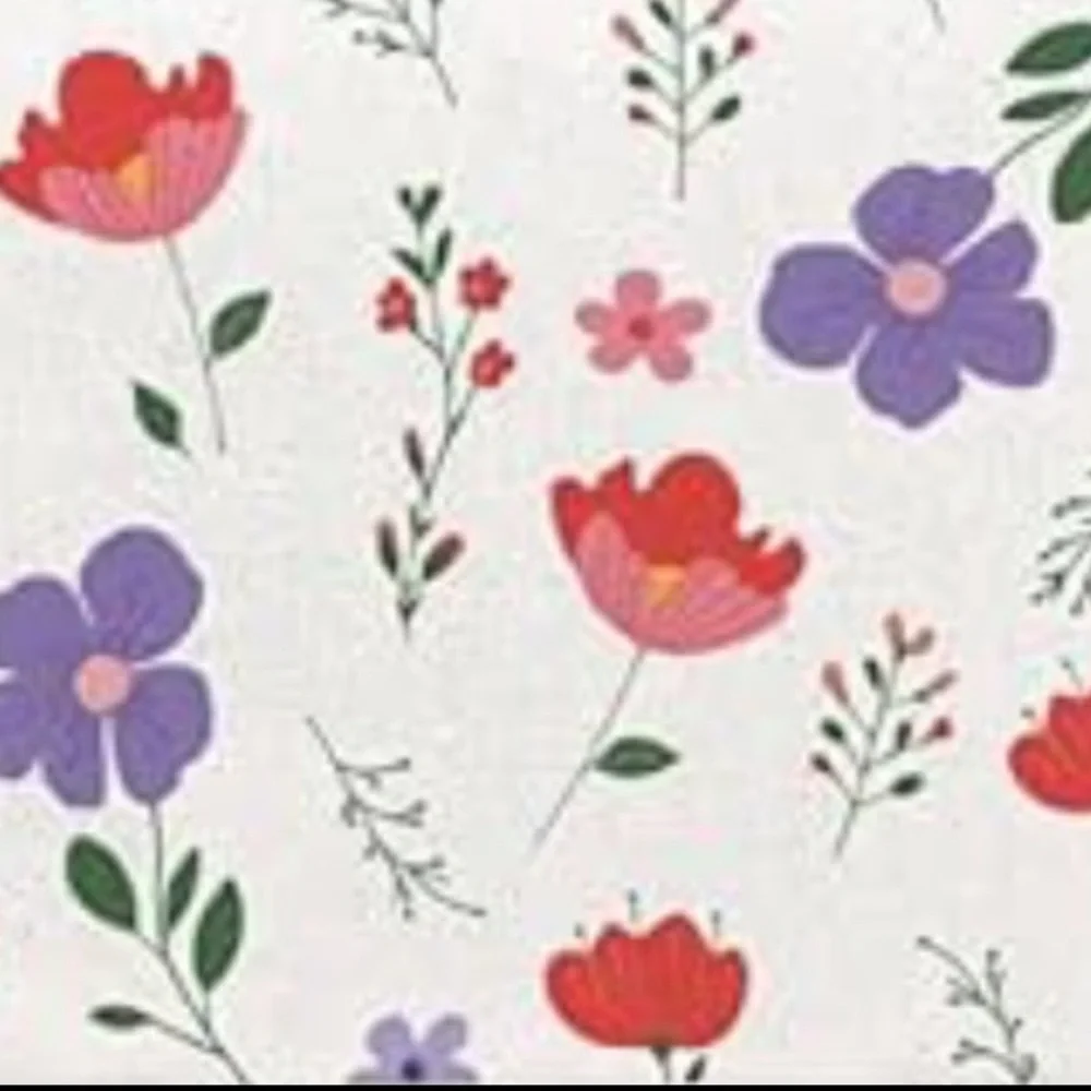 Floral Print Canvas Bag